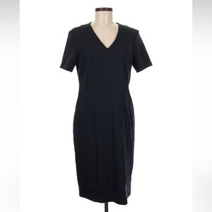 Gerry Weber Black V-Neck Short Sleeve Midi Dress